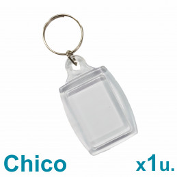 Llavero Acrílico 2.5x3.5cm. Chico Transparente x1 u. Para Foto / Publicidad