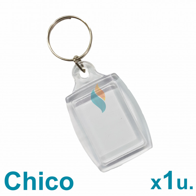 Llavero Acrílico 2.5x3.5cm. Chico Transparente x1 u. Para Foto / Publicidad