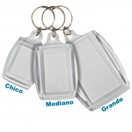 Llavero Acrílico 2.5x3.5cm. Chico Transparente x1 u. Para Foto / Publicidad
