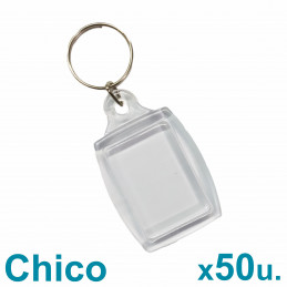 Llaveros Acrílicos 2.5x3.5cm. Chicos Transparentes x50 u. Para Foto / Publicidad