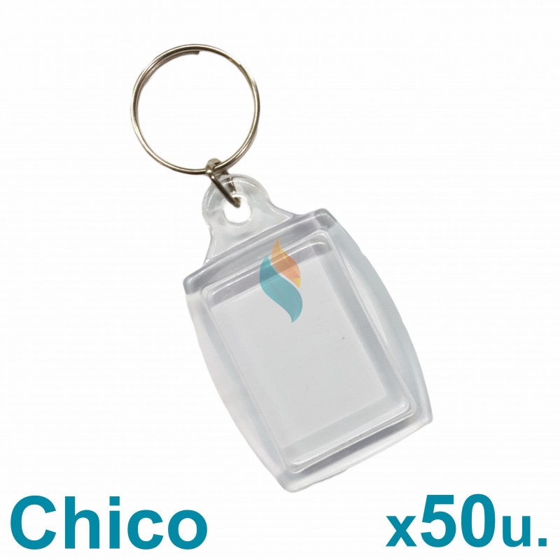 Llaveros Acrílicos 2.5x3.5cm. Chicos Transparentes x50 u. Para Foto / Publicidad