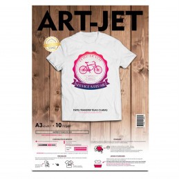 Papel Transfer Prendas Claras A3 x10 hojas - Art Jet