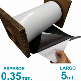 Rollo imán Autoadhesivo 5 mt. x 31 cm. - Grosor 0.35mm - Premium