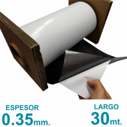 Rollo imán Autoadhesivo 30 mt. x 31 cm. Bulto Cerrado - Grosor 0.35mm - Premium
