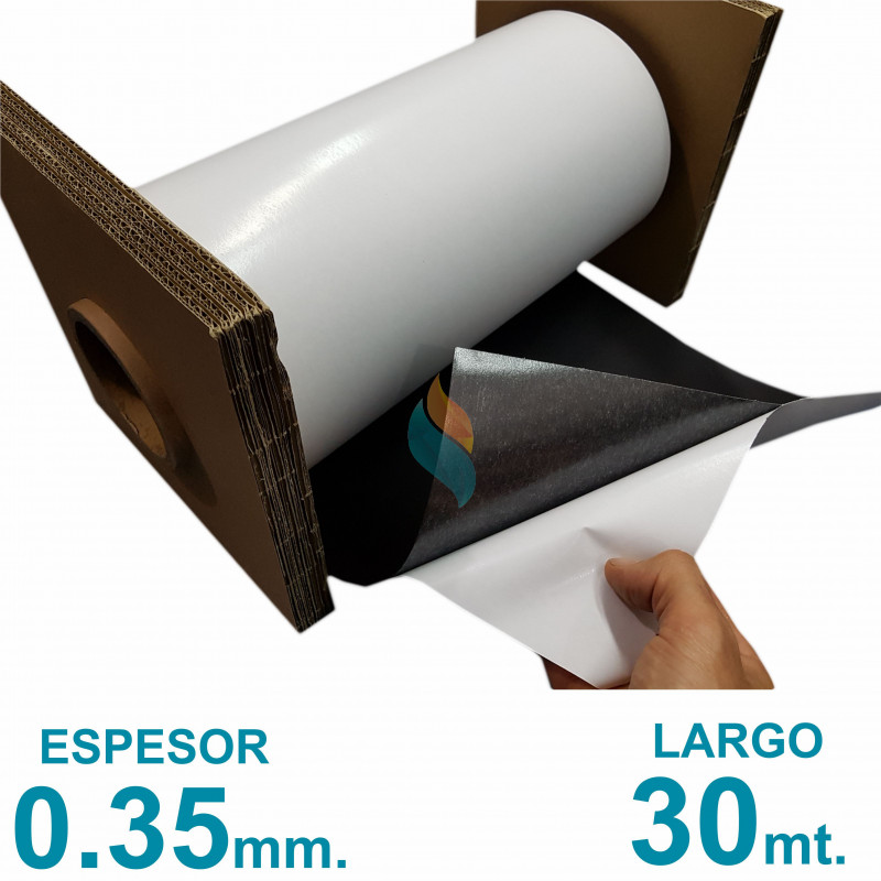Rollo imán Autoadhesivo 30 mt. x 31 cm. Bulto Cerrado - Grosor 0.35mm - Premium