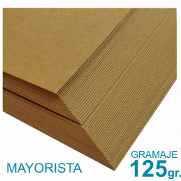 Papel Kraft Misionero 120 x 85cm. 125 gr. Madera Marrón Precio Mayorista