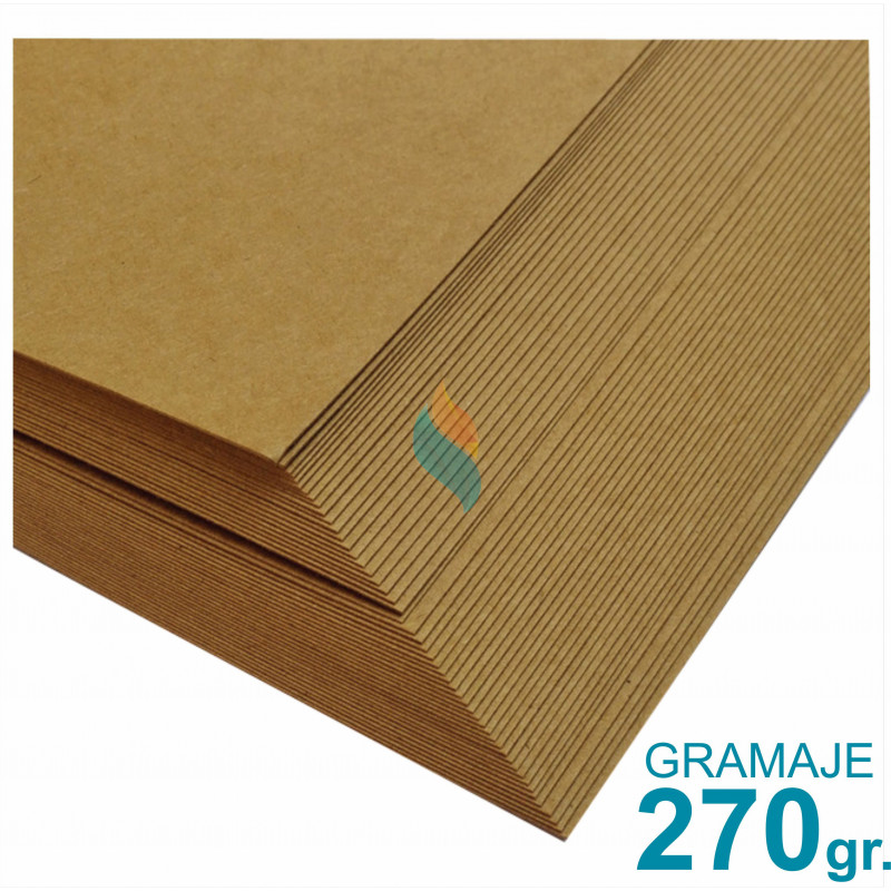 Papel Kraft Misionero 120 x 85cm. 270 gr. Madera Marron