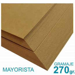 Papel Kraft Misionero 120 x 85cm. 270 gr. Madera Marrón Precio Mayorista