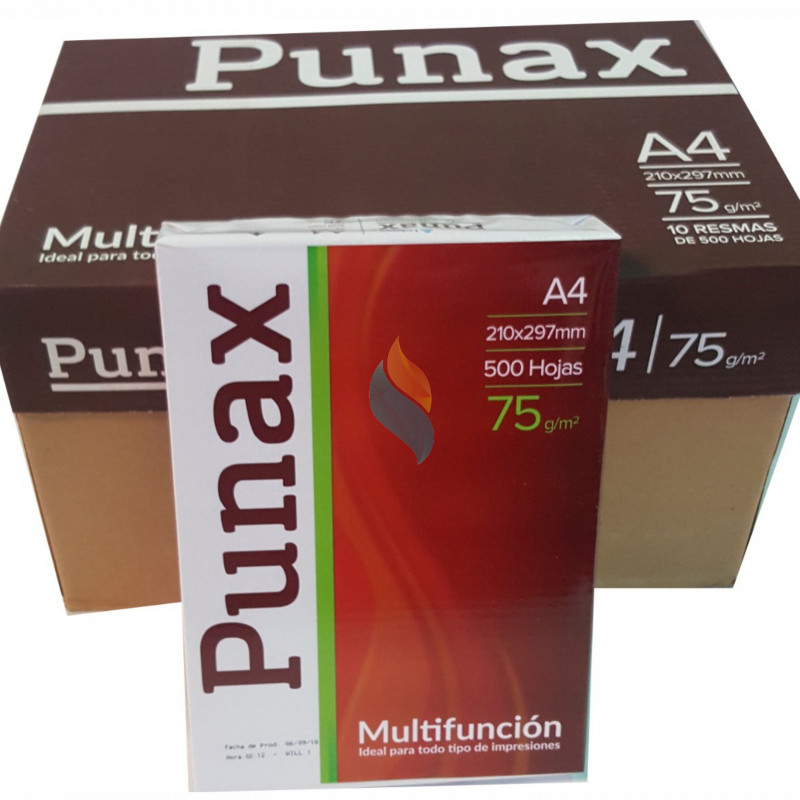 Resma A4 Papel Obra 75 gr. 5000 hojas - Punax Precio Mayorista