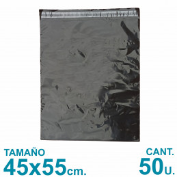 Bolsas Ecommerce 45x55 cm. Con Adhesivo Inviolable x50 u. Negras