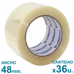Cinta Embalaje Transparente 48mm x 90mts Autoadhesiva x36 uni. PRECIO MAYORISTA