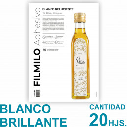 Filmilo Blanco Reluciente Autoadhesivo A4 Fotográfico x 20 hojas - Art Jet