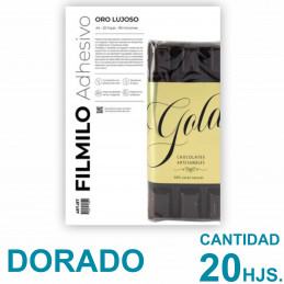 Filmilo Oro Lujoso Autoadhesivo A4 Fotográfico x 20 hojas - Art Jet