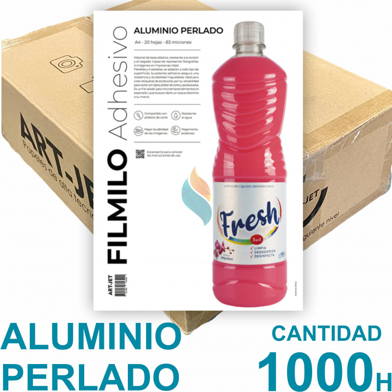 Filmilo Aluminio Perlado Autoadhesivo A4 Fotográfico x 1000 hojas - Art Jet PRECIO MAYORISTA