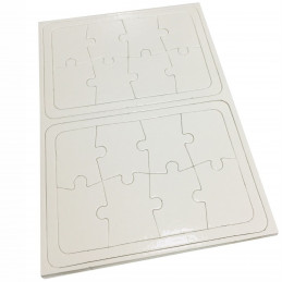 Rompecabeza Sublimable 8 Piezas 14x20cm. Plancha A4 x2u.