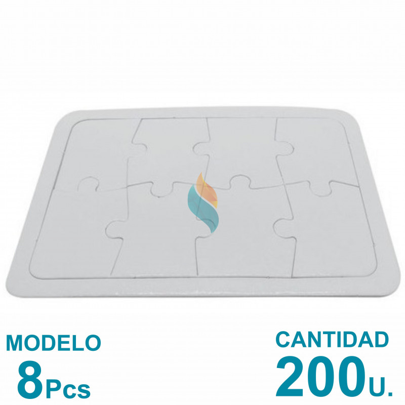 Rompecabeza Sublimable 8 Piezas 14x20cm. Plancha A4 x200u. PRECIO MAYORISTA