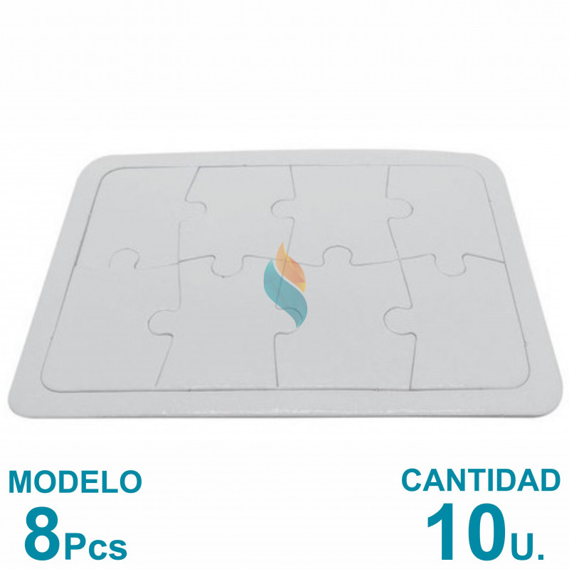 Rompecabeza Sublimable 8 Piezas 14x20cm. Plancha A4 x10u.