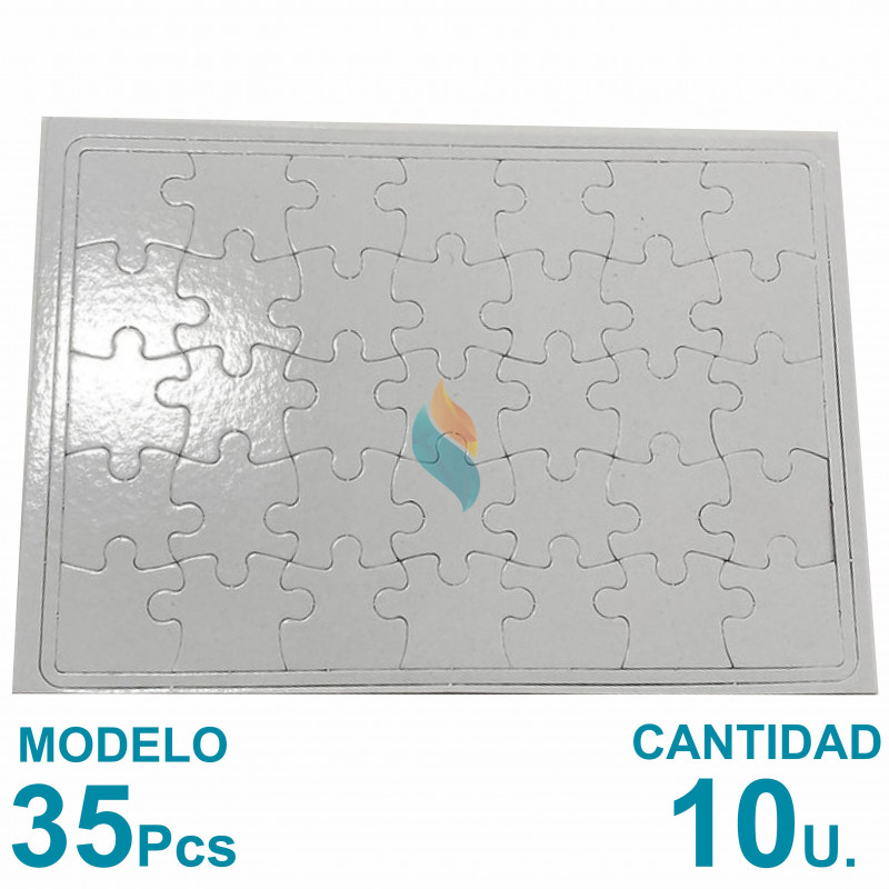 Rompecabeza Sublimable 35 Piezas 28.5x20cm. Plancha A4 x10u.