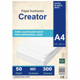 Papel Ilustración Mate A4 300 gr. 50 hojas