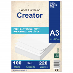 Papel Ilustración Mate A3 220 gr. 100 hojas