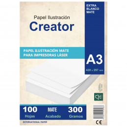 Papel Ilustración Mate A3 300 gr. 100 hojas
