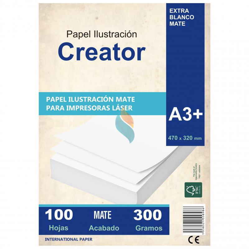 Papel Ilustración Mate A3+ 300 gr. 100 hojas