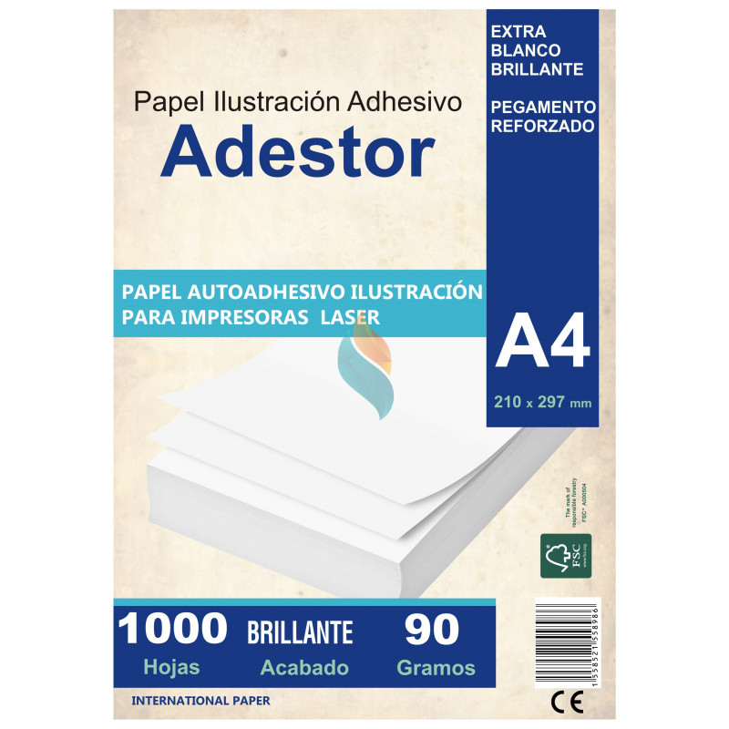 Papel Autoadhesivo Ilustración Brillante A4 1000 hojas Precio Mayorista