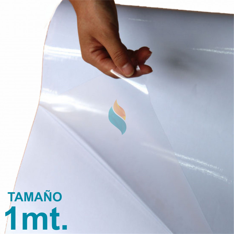 Vinilo Sublimable Transparente Autoadhesivo Brillante 1mt. x 61cm. Unical