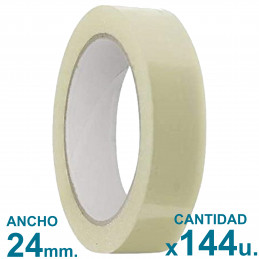 Cinta Embalaje Transparente 24mm x 50mts Autoadhesiva x144 uni. PRECIO MAYORISTA