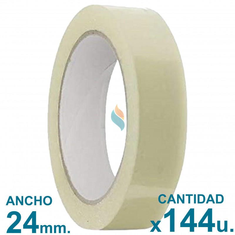 Cinta Embalaje Transparente 24mm x 50mts Autoadhesiva x144 uni. PRECIO MAYORISTA