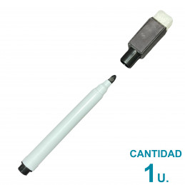 Marcador Para Pizarra Con Borrador + Iman Negro