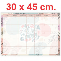 Planner Imantado Mensual Planificador "Positive Energy" 45 x 30 cm.