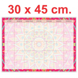Pizarra Planner Organizador Imantado Modelo "Mandala" 45 x 30 cm.