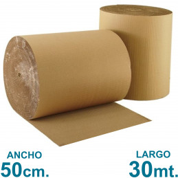 Rollo de carton corrugado 50 cm. x 30 mt.