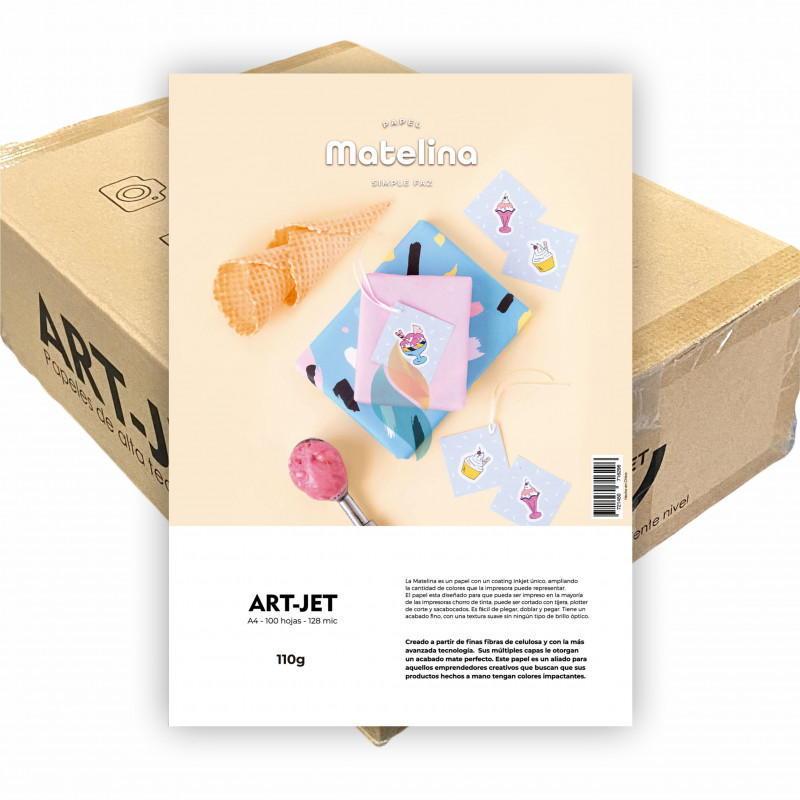 Papel Fotográfico A4 110 gr. Mate x 2000 hojas - Art Jet PRECIO MAYORISTA