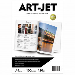 Papel Fotográfico A4 120 gr. Brillante, Doble Faz, x 100 hojas - Art Jet