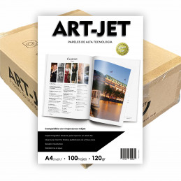 Papel Fotográfico A4 120 gr. Brillante, Doble Faz, x 2000 hojas - Art Jet PRECIO MAYORISTA