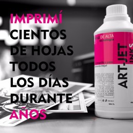 Tinta DYE Fotográfica Comercial ART JET Combo x 6 u. 1lt. c/u. 6 lts. TOTAL para Sistema Continuo Epson, Hp, Brother