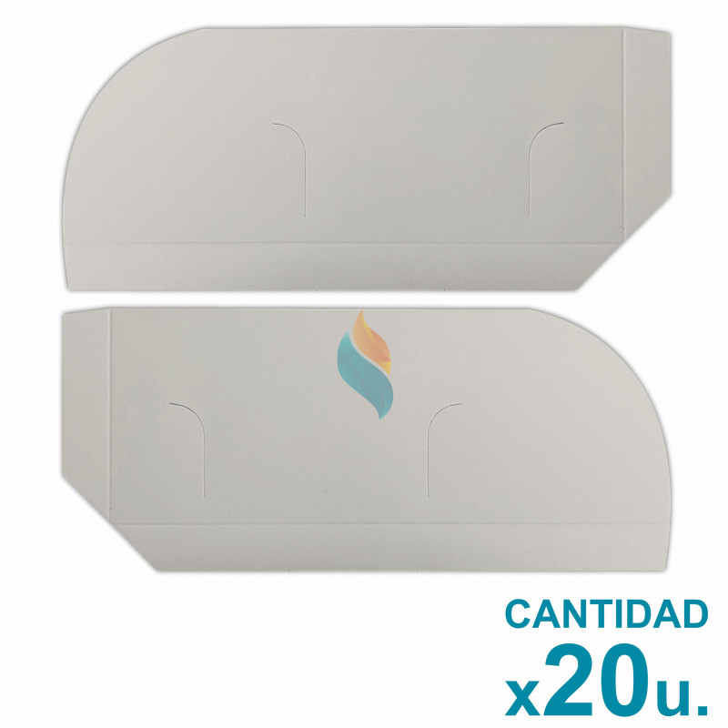 Solapas Para Carpetas Blancas Reversibles Troqueladas x20u.