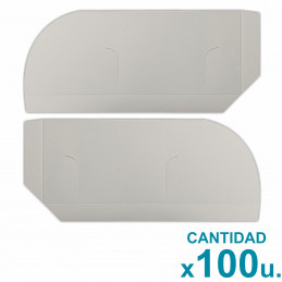 Solapas Para Carpetas Blancas Reversibles Troqueladas x100u.