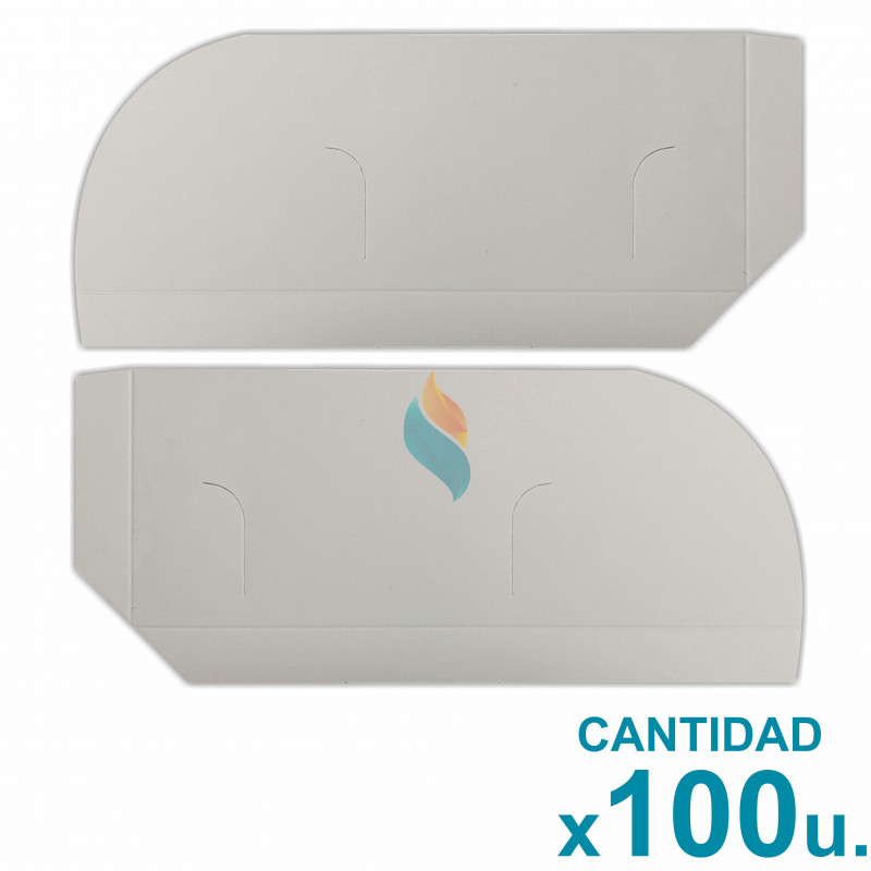 Solapas Para Carpetas Blancas Reversibles Troqueladas x100u.