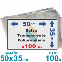 Bolsas Polipropileno 35x50cm. x100 u. Transparentes