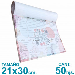 Anotador Semanal Block Notas Planificador "Positive Energy" 21 x 30 cm.