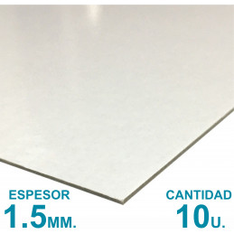 Carton Sublimable Blanco Brillante Plancha 1.5mm A4 x10u.