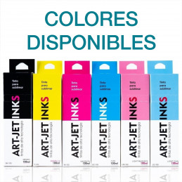 Tinta Sublimación Profesional ART JET 100 ml. especificas para Epson