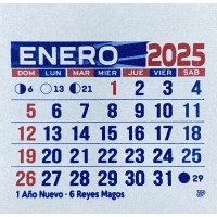 Calendarios Sin Troquelado 2025